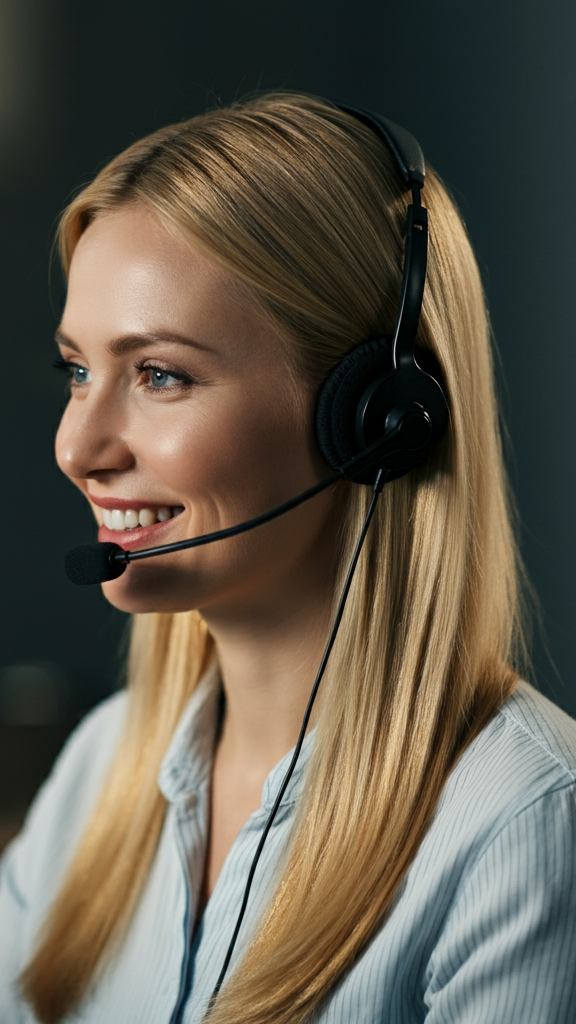 Lady with a headset